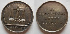 medaglia Leopoldo II Granduca Toscana banca nazionale 1857