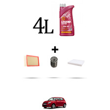 HOFFCAR Kit tagliando 3 FILTRI e 4L OLIO per Suzuki Swift III 1.3 GPL 68kw dal 2