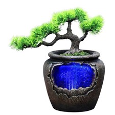 Fontana per interni in poliresina Cascate Decor con luci colorate a LED Statua