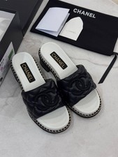 Chanel quilted mules