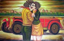 Salvo Lombardo olio su tela cm 40x60, pubblicato.