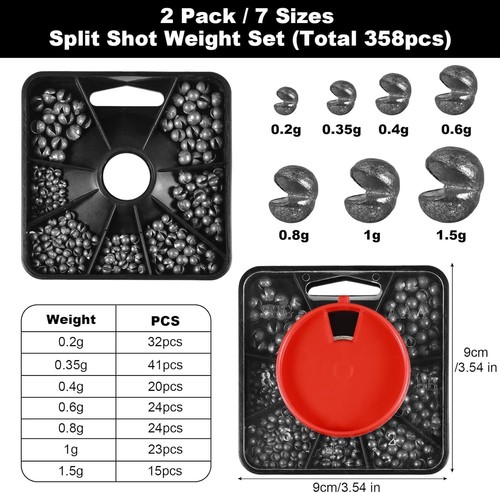 Split shot dispenser pesca - split,