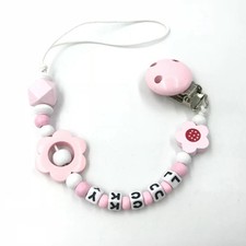 Clip ciuccio bimba nome bimba personalizzato clip manichino legno