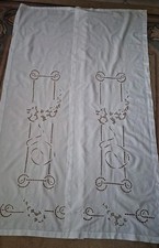 Coppia Tende Lino Ricamate A