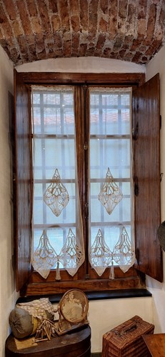Antiche coppia tendine tende - antiche,