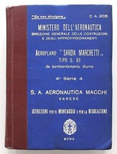 MANUALI MILITARI 1936 REGIA AERONAUTICA AEROPLANO SAVOIA MARCHETTI S.81 