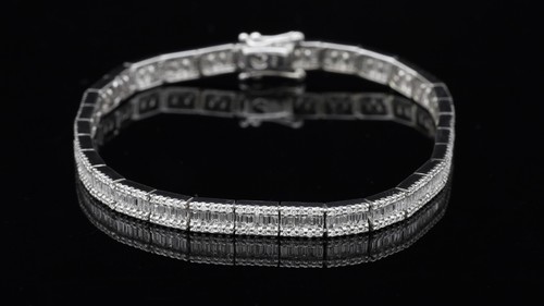 Bracciale tennis oro bianco - bracciale,