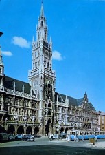 Cartolina Monaco Marienplatz tram 1968