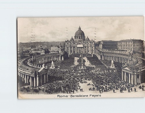 Cartolina benedizione papale - cartolina,