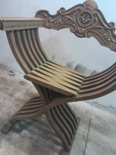 Antica sedia legno Savonarola