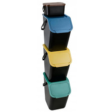 Pattumiera Da Cucina, Raccolta Differenziata Cucina, Set Da 4 Pezzi: 3X 25L + 1X