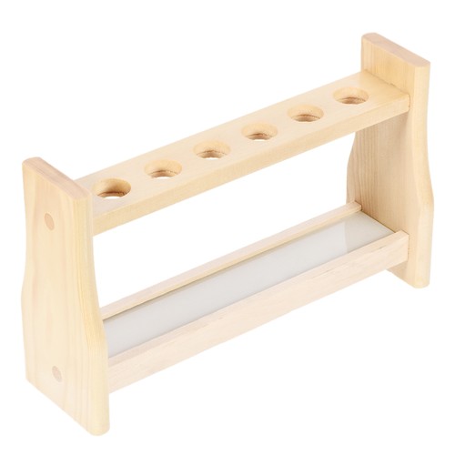 Porta provette legno rack 6 - legno,