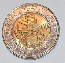 Italy - 500 bimetallic Lire  -
