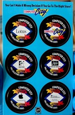 1994 Computer City uncut POG card featuring Apple, Microsoft, & TI ~ A1