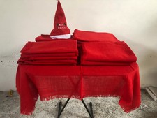 22 TOVAGLIE NATALIZIE in poliestere cotone dimensioni varie + 88 TOVAGLIOLI