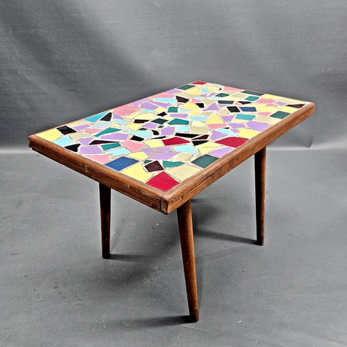 Tavolo mosaico 60er anni - tavolo,