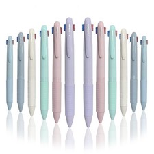 CIOUYAOS 4 colori penna multicolore 4 in 1 biro retrattile a scatto 0,5 mm pe