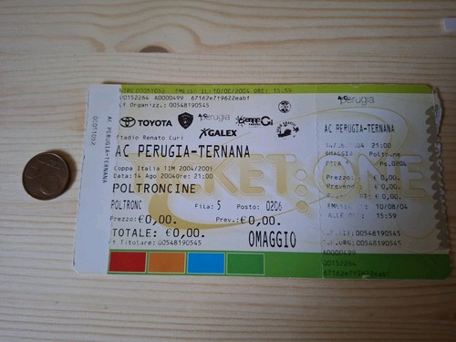 Biglietto stadio perugia - biglietto,