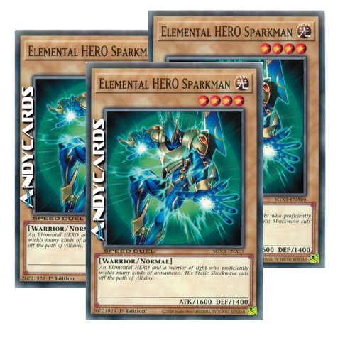 Elemental hero sparkman - 3x,