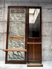 Mobile da ingresso in legno e ferro battuto - portagiacche e portaombrelli 