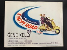 Vespa Piaggio - Gene Kelly- The Happy Road  To Paris- Lobby Cards-Usa 1 Ed 1957