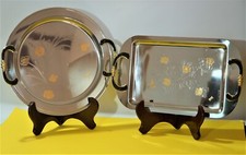 Coppia vassoi in acciaio inox