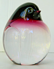 Fermacarte pinguino in vetro