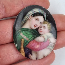 Antica targa in porcellana