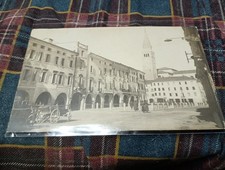 Portogruaro Venezia Ww1 Prima Guerra Cartolina Fotografica Piazza Militari