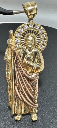 Ciondolo san giuda 14k 2toni - giuda,