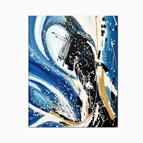 Quadro astratto dipinto mano - dipinto, a