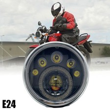 Per Yamaha YBR 125 2005-2013 Gruppo Faro LED 7" Pollici DRL Plug and Play