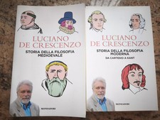 LUCIANO DE CRESCENZO 2 LIBRI STORIA della FILOSOFIA MODERNA + MEDIOEVALE  2019 