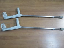 coppia di STAMPELLE in metallo e plastica allungabili regolabili antiscivolo 2