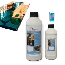 RESINA EPOSSIDICA TRASPARENTE - EFFETTO ACQUA - GIOIELLI - RIVER TABLE - KIT A+B