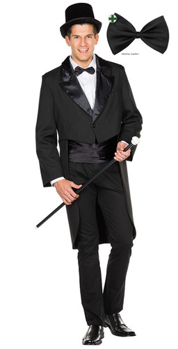 Costume frack uomo nero - costume, collo