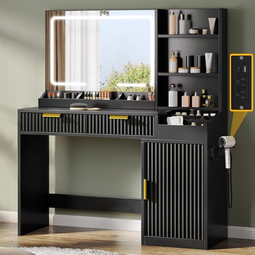 Scrivania vanity scanalata con - scrivania,