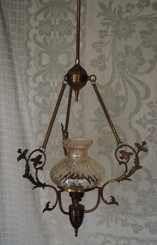 Antico lampadario bronzo - lampadario,