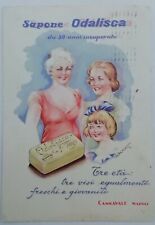 CARTOLINA PUBBLICITARIA NAPOLI SAPONE ODALISCA CANNAVALE FIRMATA LAVANDERIA