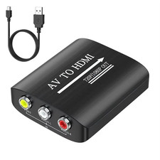 Convertitore Da AV a HDMI, Supporto Adattatore Da AV a HDMI 720P/1080P per Ps1/P