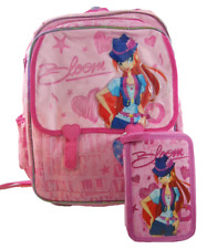 ZAINO SCUOLA ELEMENTARE  NUOVO    WINX BLOOM + ASTUCCIO 3 Zip  WINX
