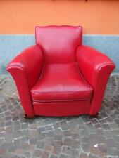 POLTRONA IN PELLE ROSSA