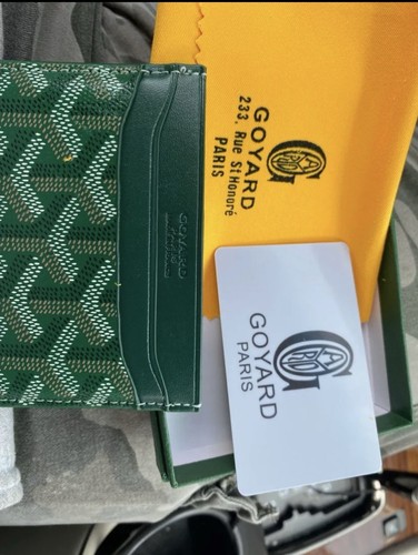 Goyard green chevron card - goyard,