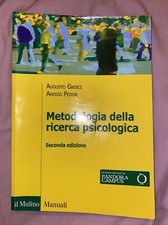 METODOLOGIA DELLA RICERCA PSICOLOGICA  A.GNISCI A.PEDON IL MULINO 9788815265685