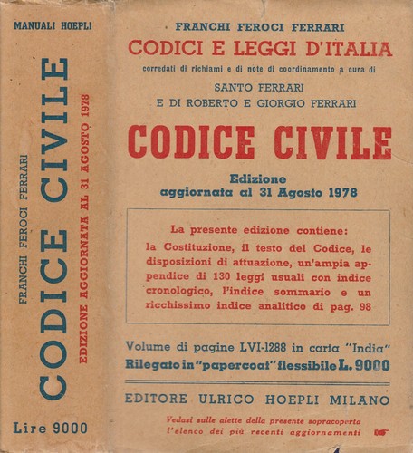 Codice civile l franchi - ., l.