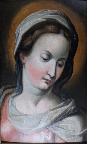 Madonna olio rovere 1650 - su,