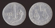 1 LIRA 1955 BILANCIA E