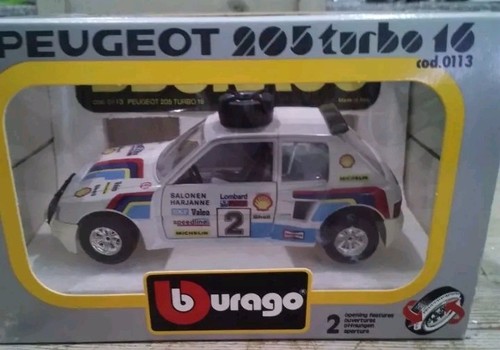 Burago peugeot 205 turbo - burago, 1:25