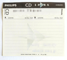 Custodia Inlay Mc Musicassetta Philips Cd Extra Chrome Compact Cassette Usata