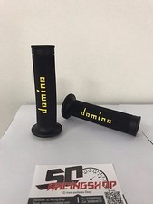 DOMINO COPPIA MANOPOLE UNIVERSALI RACING NERO GIALLO GRIP APRILIA RS 50 125 250
